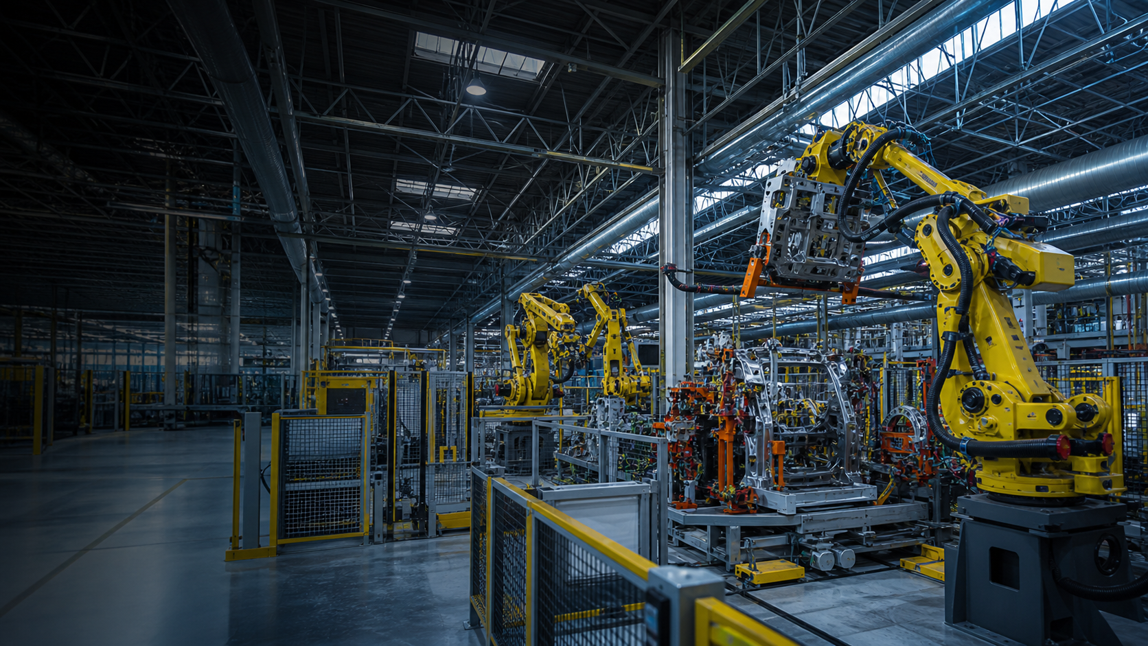 Automated production line inside a Metalsa plant